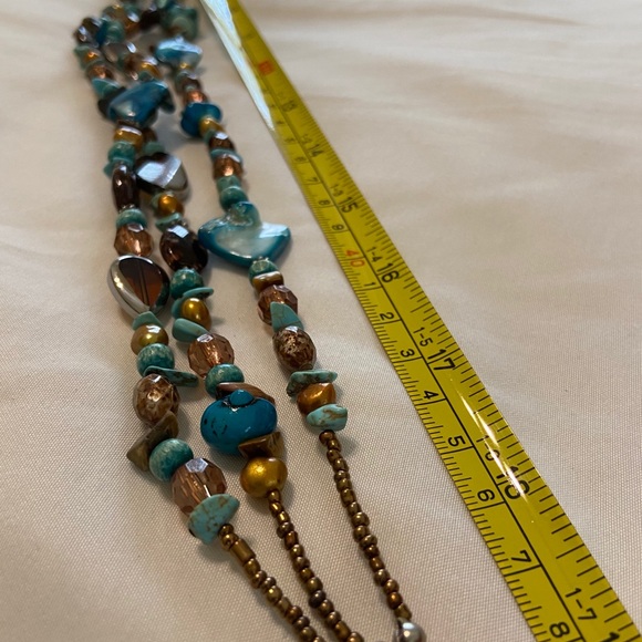 Necklace Turquoise and Brown - Picture 4 of 6